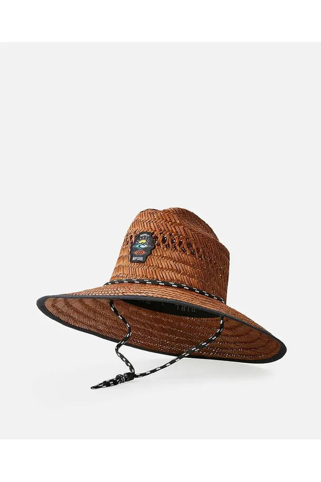 Rip Curl Logo Straw Hat Brown