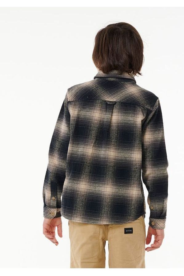 Rip Curl Count Flannel Boys Shirt Taupe