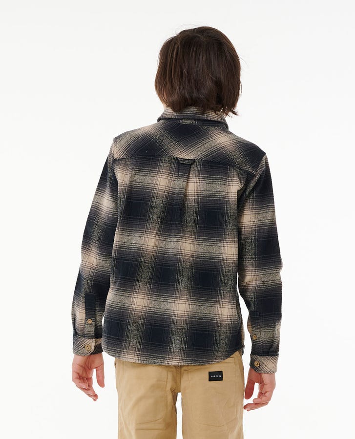 Rip Curl Count Flannel Boys Shirt Taupe