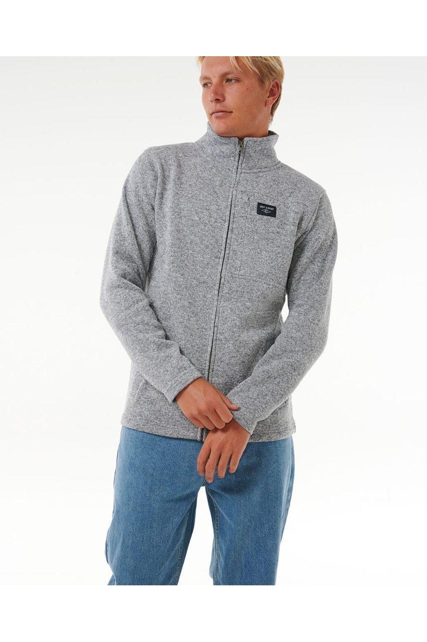 Rip Curl Crescent Zip Thru Grey Marle