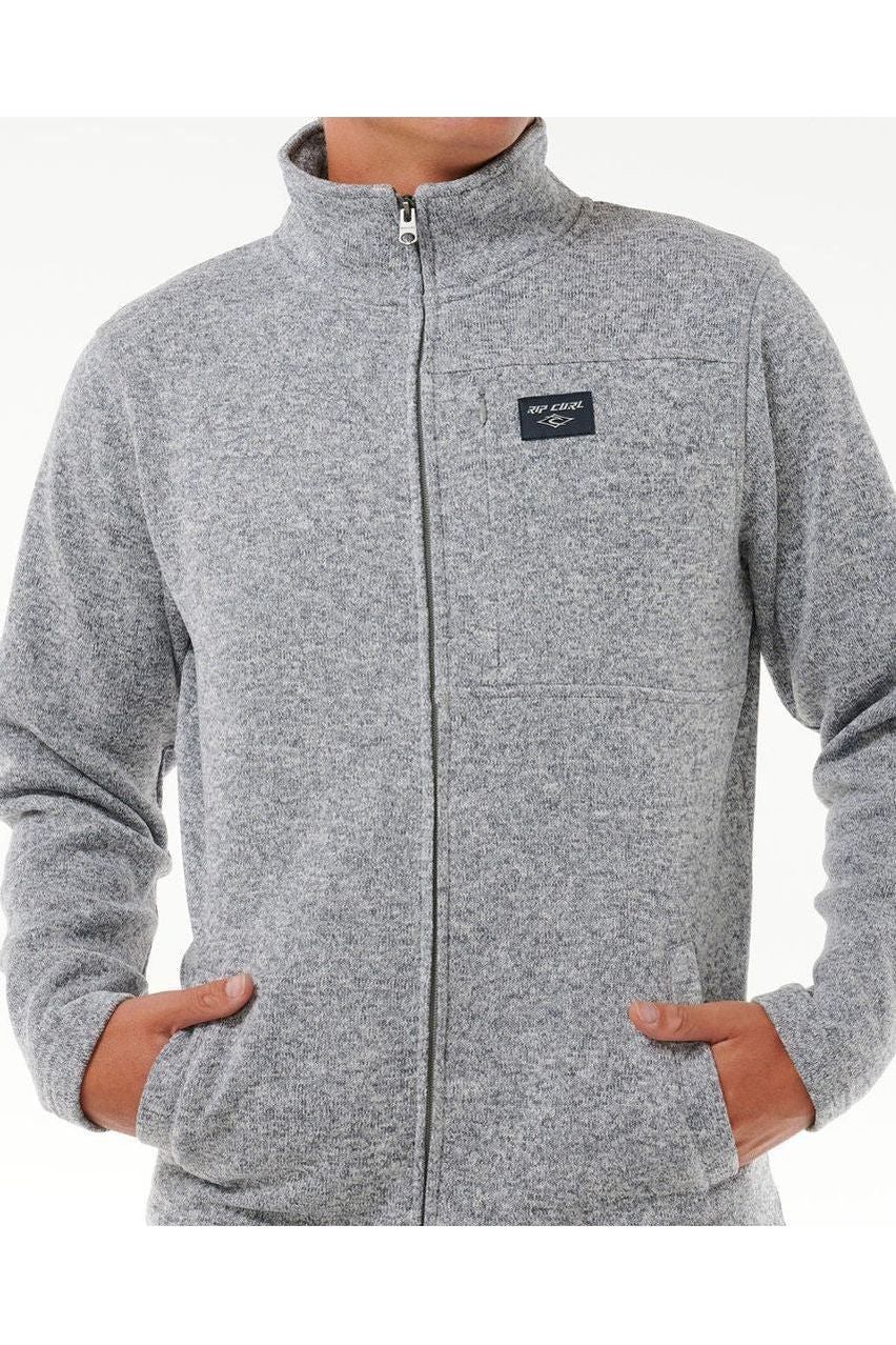 Rip Curl Crescent Zip Thru Grey Marle