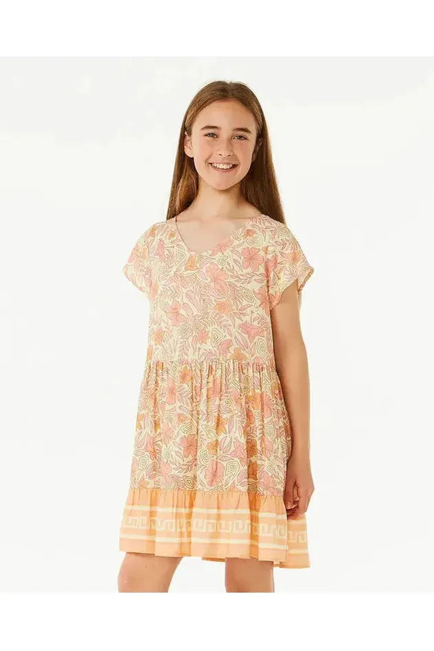 Rip Curl Hidden Tropic Girls Dress Lemon Ice