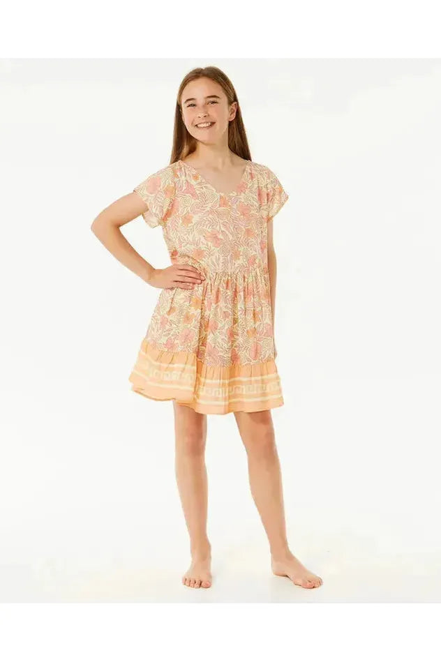 Rip Curl Hidden Tropic Girls Dress Lemon Ice