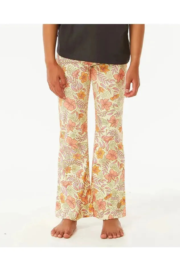 Rip Curl Tropic Floral Bell Girls Pant Lemon Ice