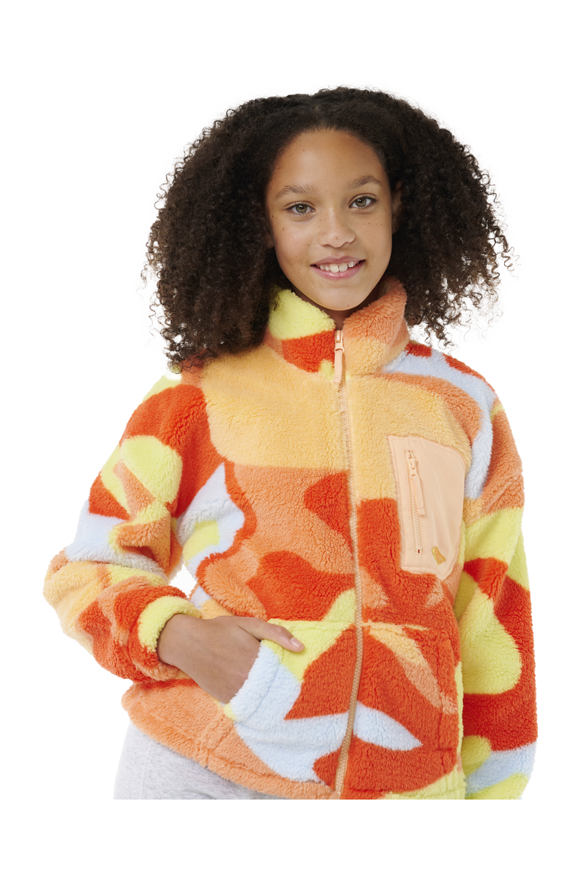 Rip Curl High Tide Polar Fleece Girls Bright Red