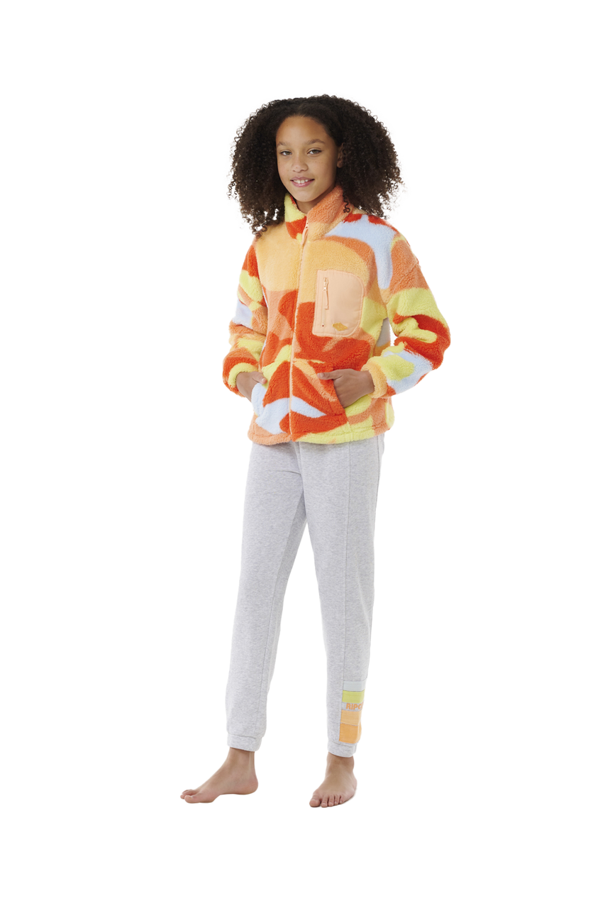 Rip Curl High Tide Polar Fleece Girls Bright Red