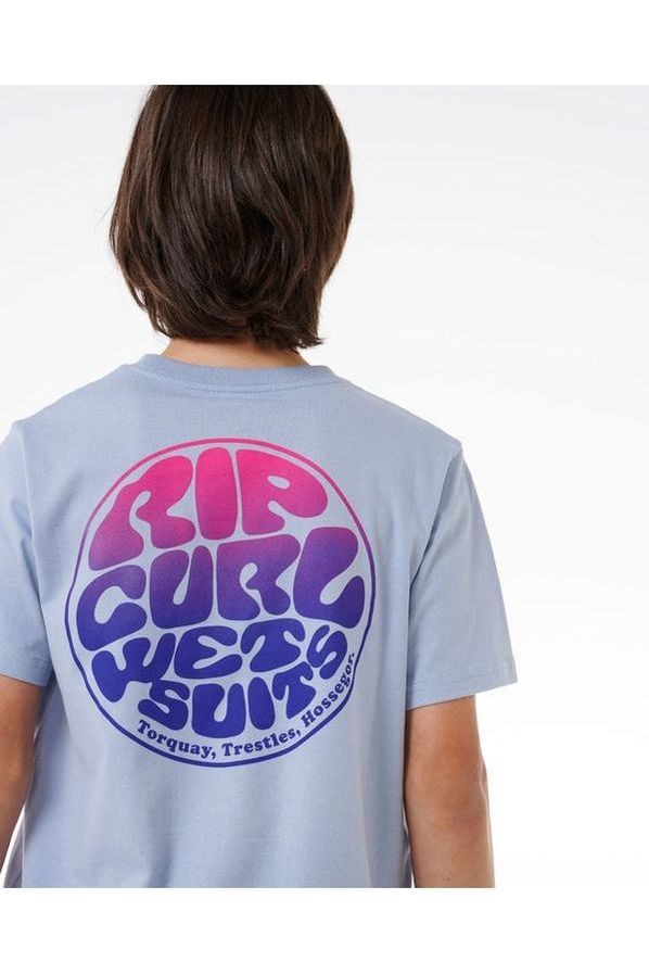 Rip Curl Wetsuit Icon Kids T-Shirt Spray Blue