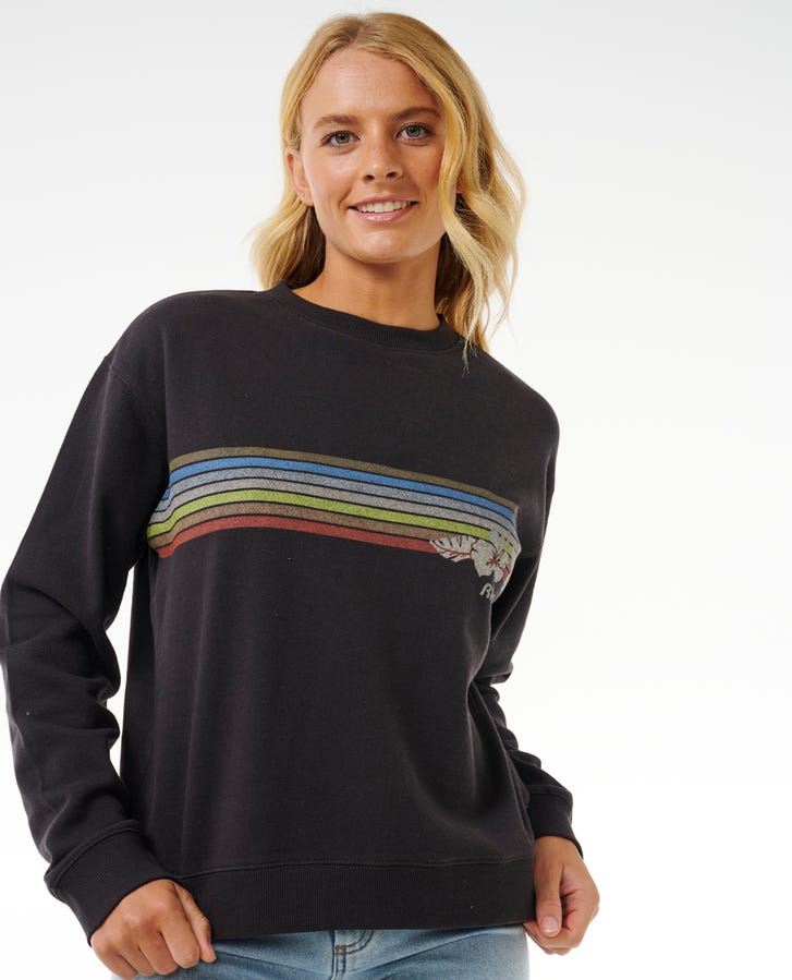 Rip Curl Hoffman Relaxed Crew Sweat Washed Black