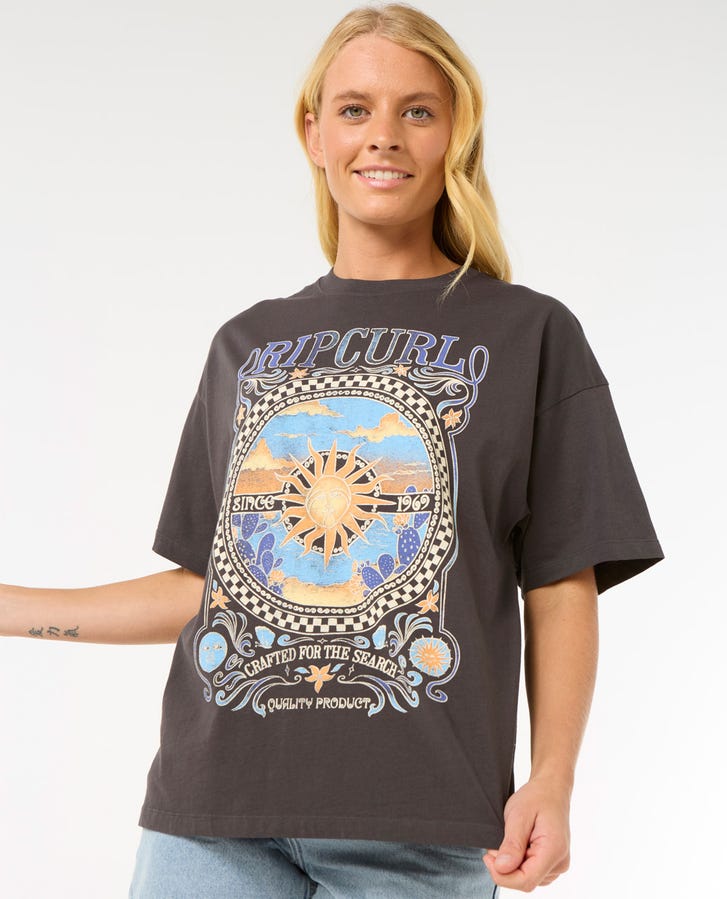 Rip Curl Luna Heritage T-Shirt Washed Black