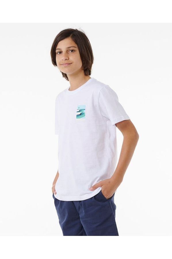 Rip Curl Surf Revival Lined Up Boys T-Shirt White