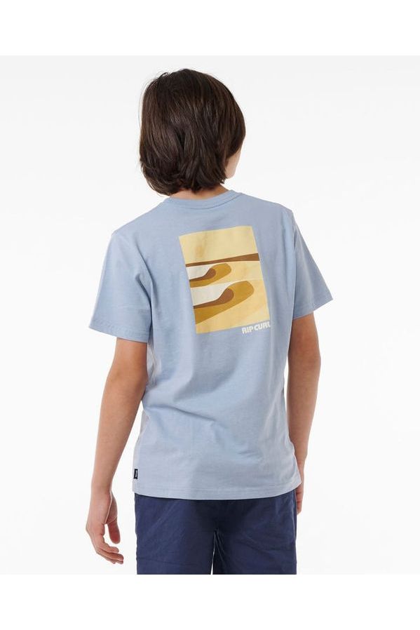 Rip Curl Surf Revival Lined Up Boys T-Shirt Spray Blue