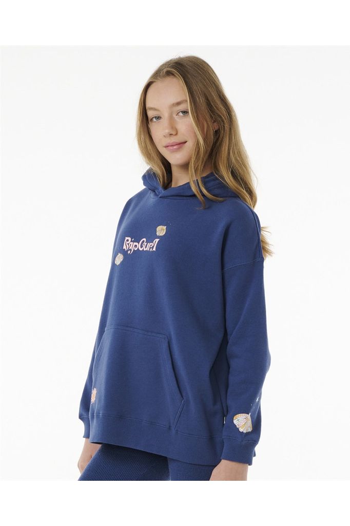 Rip Curl Summer Solstice Girls Hoody Washed Navy