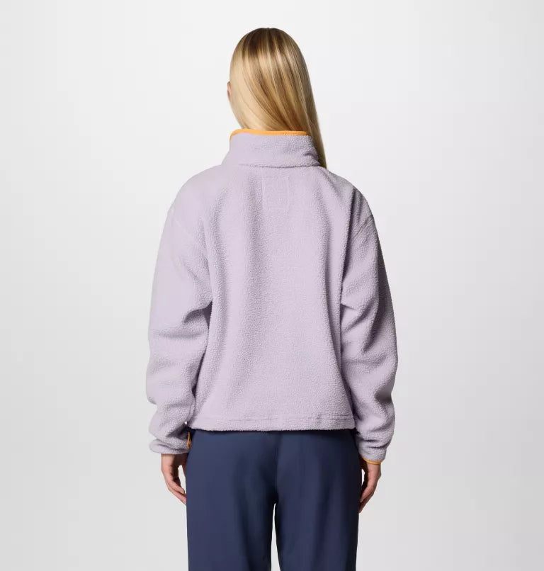 Columbia Helvetia II Cropped Half Snap Fleece Lavender Pearl