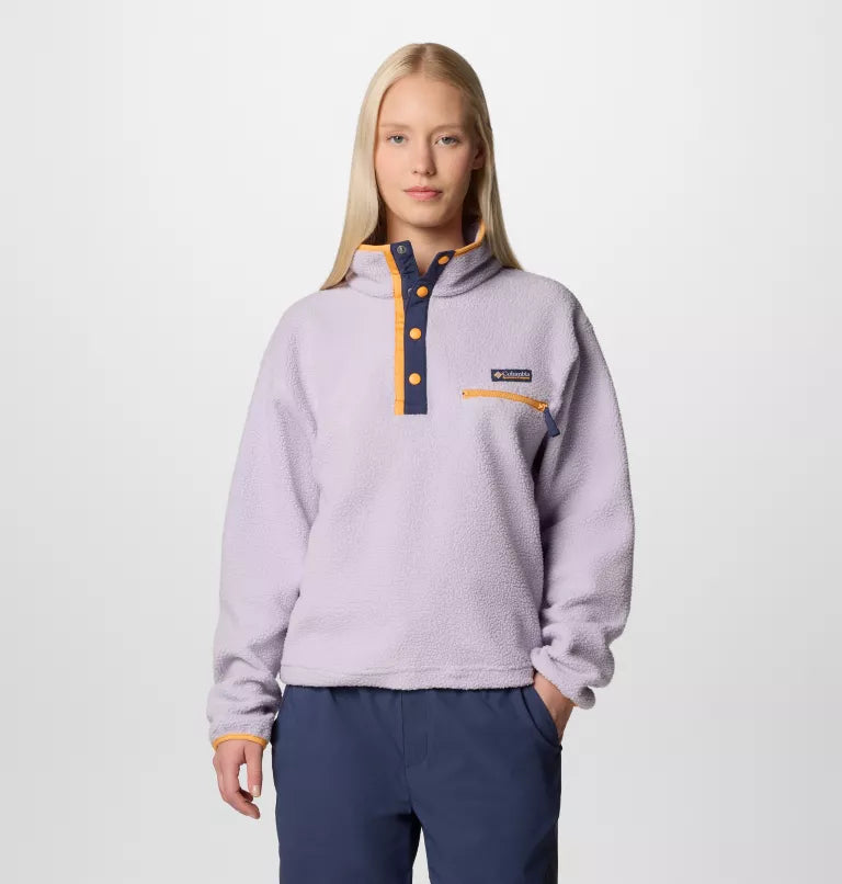 Columbia Helvetia II Cropped Half Snap Fleece Lavender Pearl