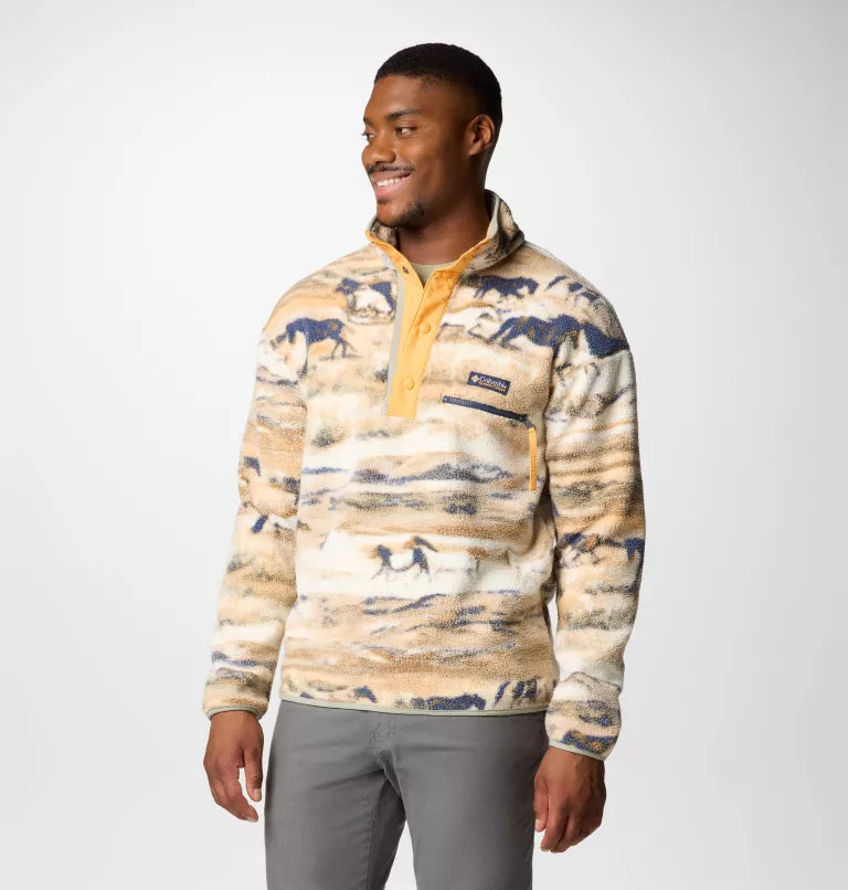 Columbia Helvetia II Printed Half Snap Fleece Lemon Wash Roaming