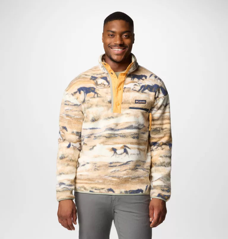 Columbia Helvetia II Printed Half Snap Fleece Lemon Wash Roaming