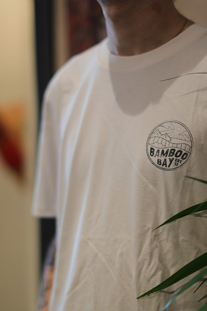 BamBooBay Mnt Badge Vintage T-Shirts White