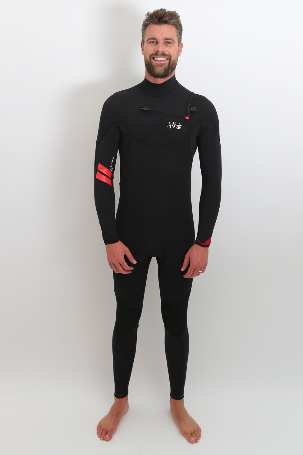 Tiki Mens Zepha2 4/3 Wetsuit GBS With Chest Zip