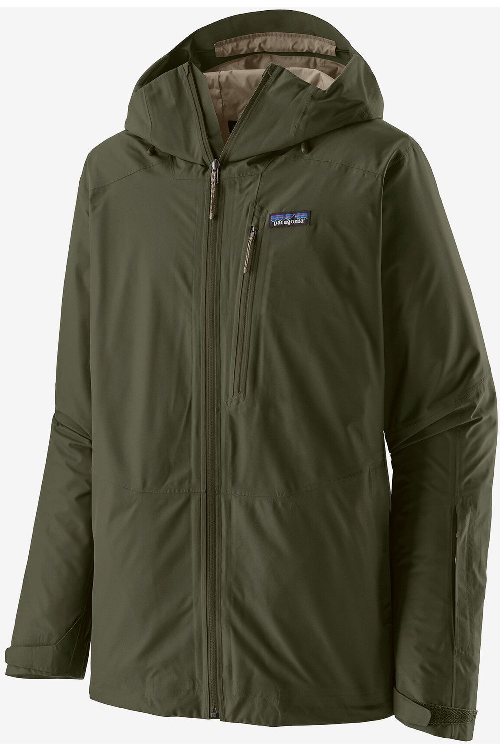 Patagonia Mens Insulated Powder Town Snow Jacket Pine Needle Green