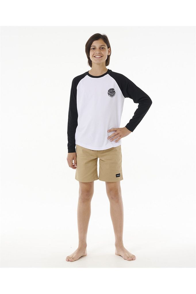 Rip Curl Wettie Icon Long Sleeve Boys T-Shirt Black