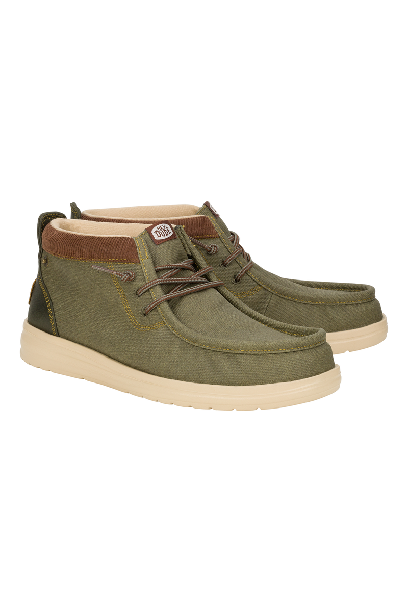 Hey Dude Wally Mid GripR Workwear Dusty Olive