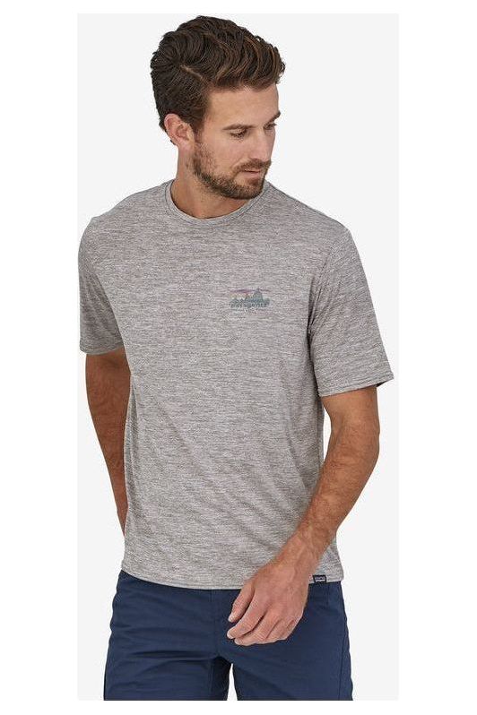 Patagonia Men's Cap Cool Daily Graphic T-Shirt '73 Skyline: Feather Grey