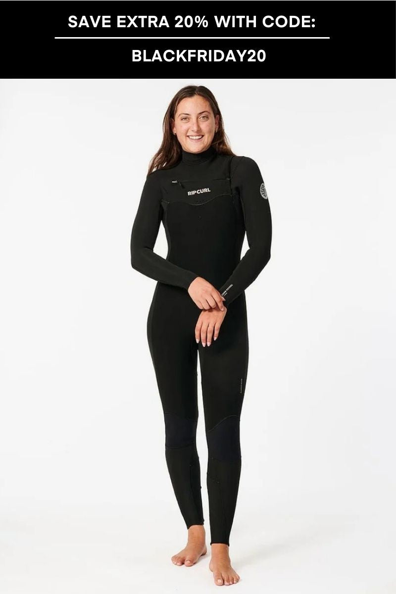 Rip Curl Womens Dawn Patrol 5/3 Chest Zip Black