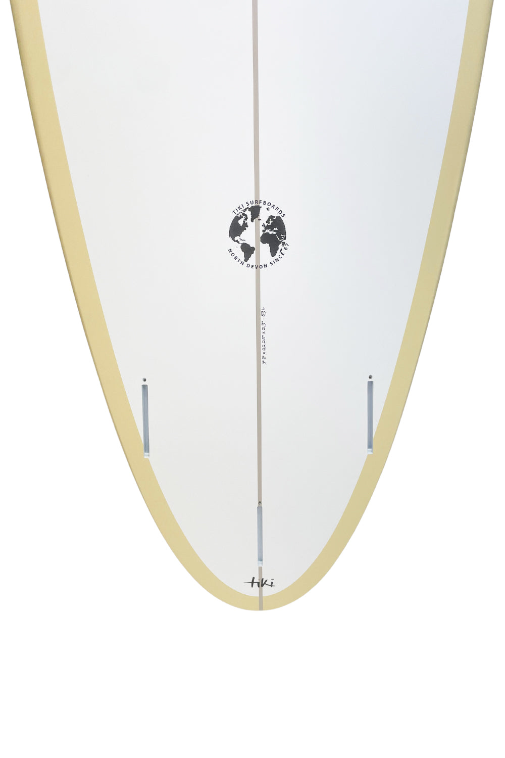 Tiki Evolution Glide Surfboard-Yellow Deck & Wrap