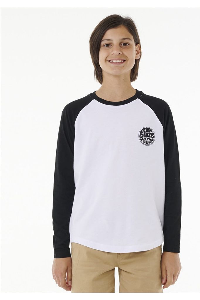 Rip Curl Wettie Icon Long Sleeve Boys T-Shirt Black