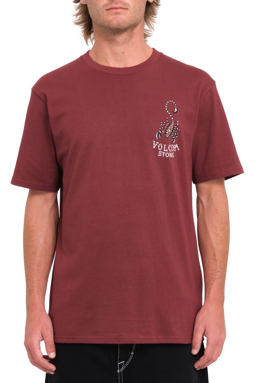 Volcom Lintell Classic Short Sleeve T-Shirt Merlot