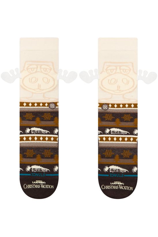 Stance Have Some Eggnog Crew Socks Dark Brown