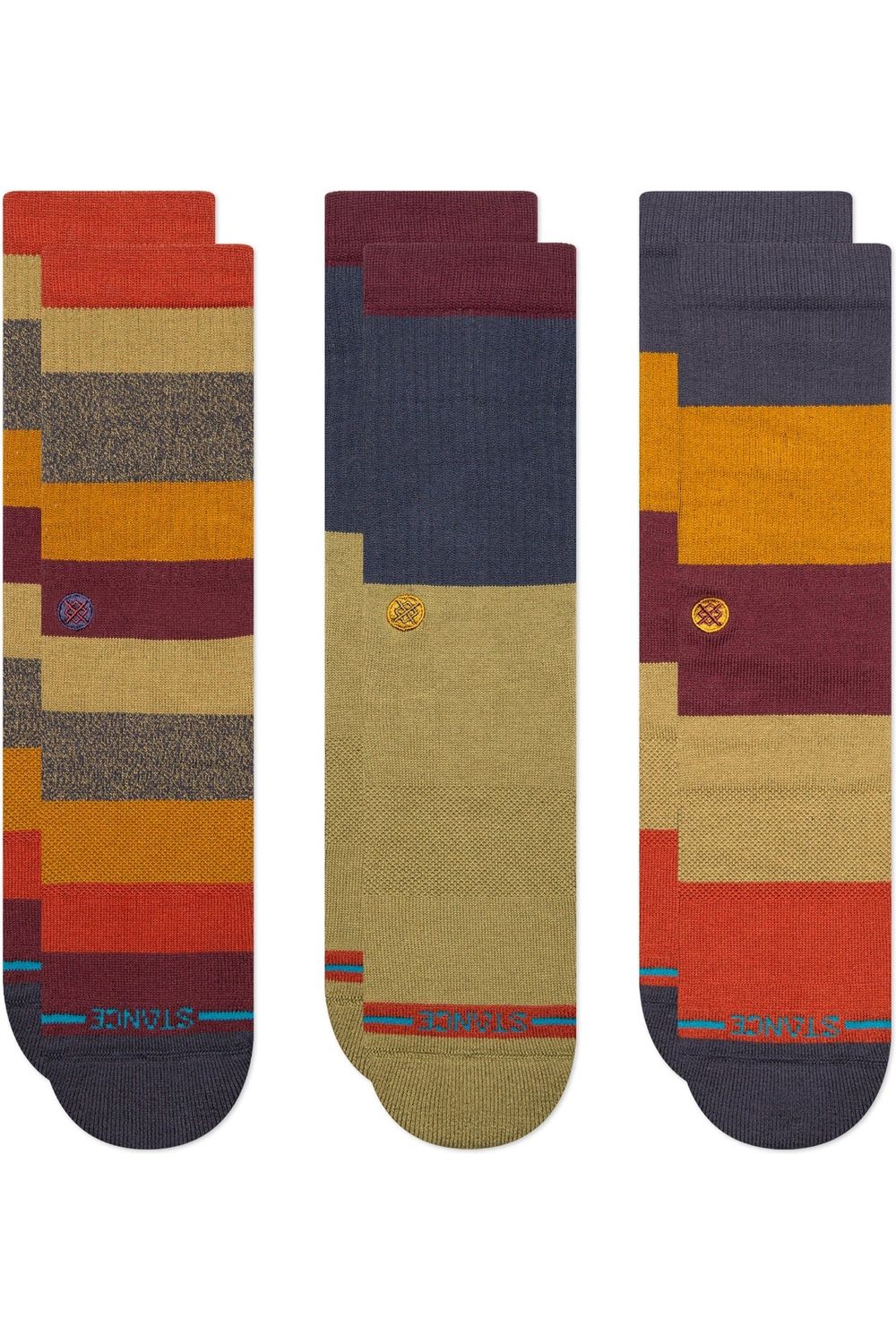 Stance Cabin Fever Crew Sock 3 Pack Multicolour