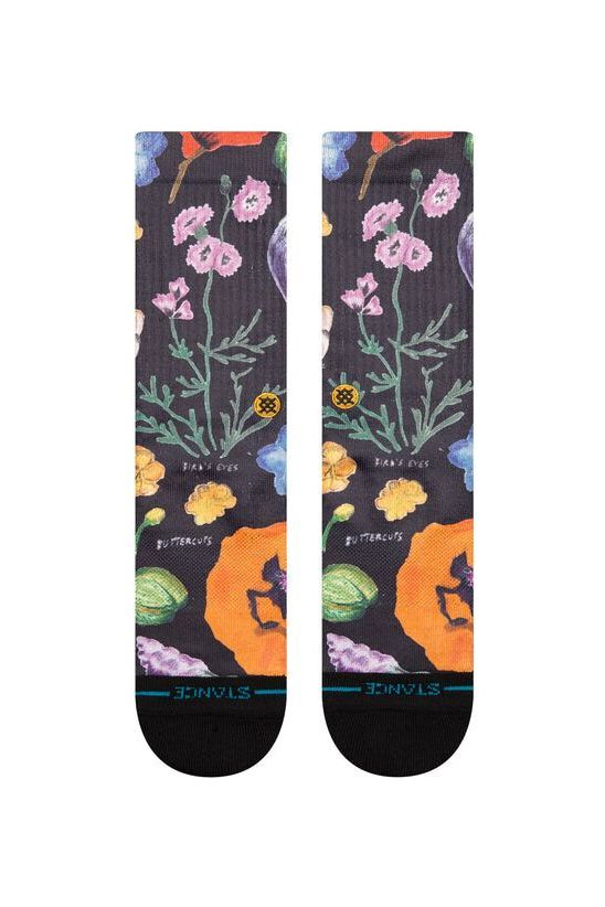 Stance Lucias Floral Crew Socks Black