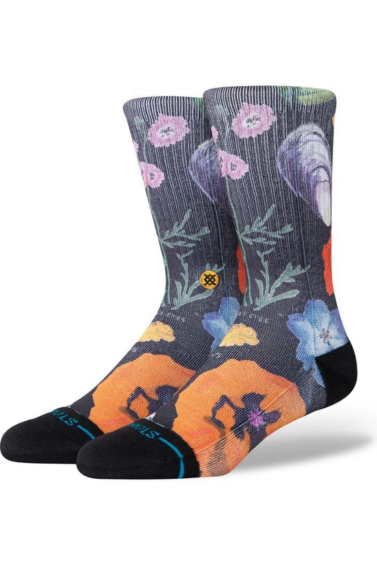 Stance Lucias Floral Crew Socks Black