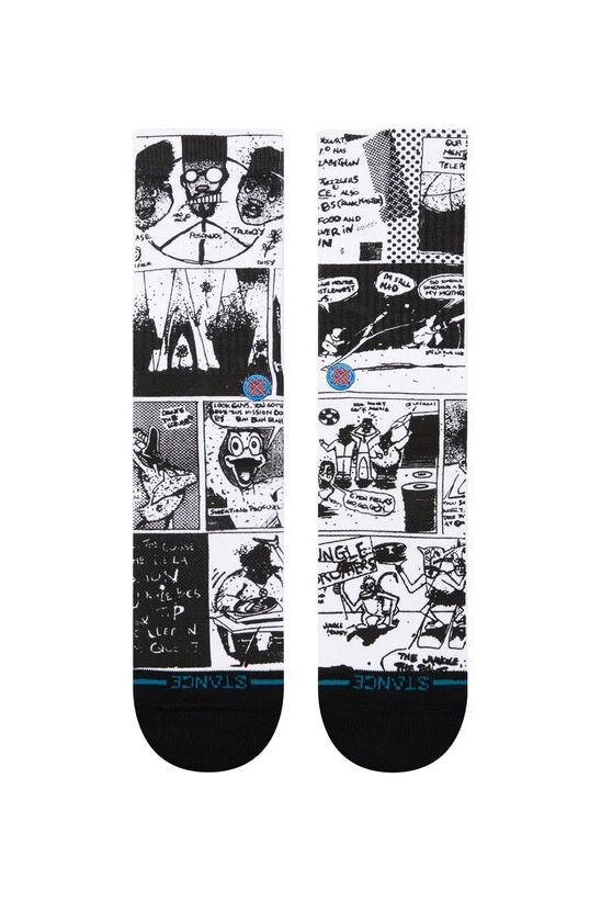 Stance The Sleeve Crew Socks Black White