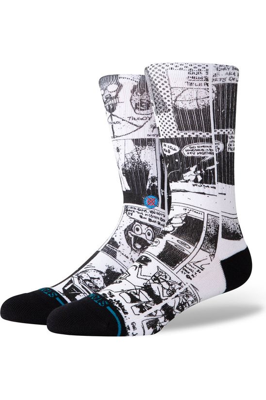 Stance The Sleeve Crew Socks Black White