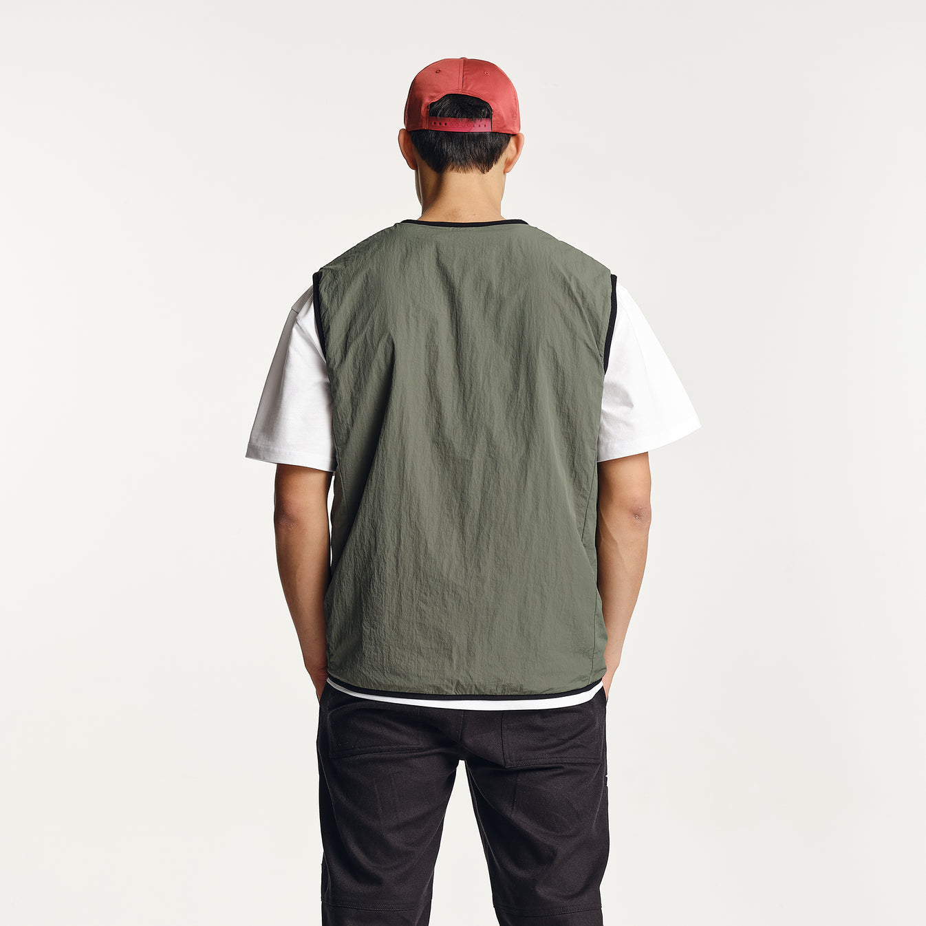 Parlez Amisk Reversible Gillet Kelp Green