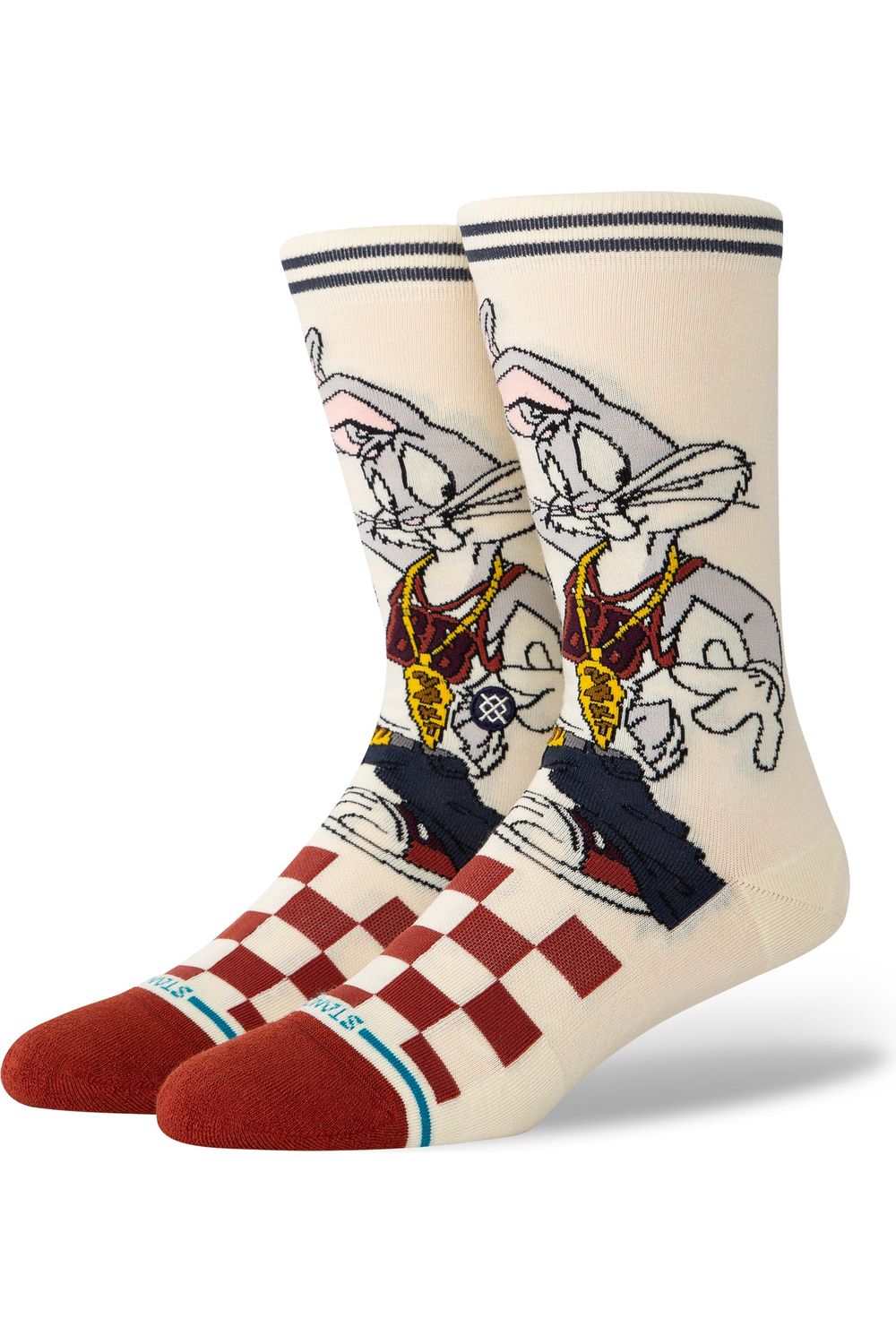 Stance Bugs Crew Sock Vintage White