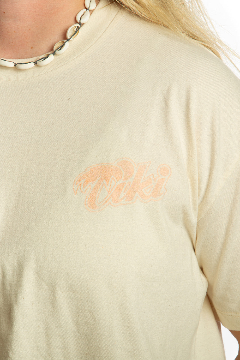 Tiki Retro Palm T-Shirt Beige