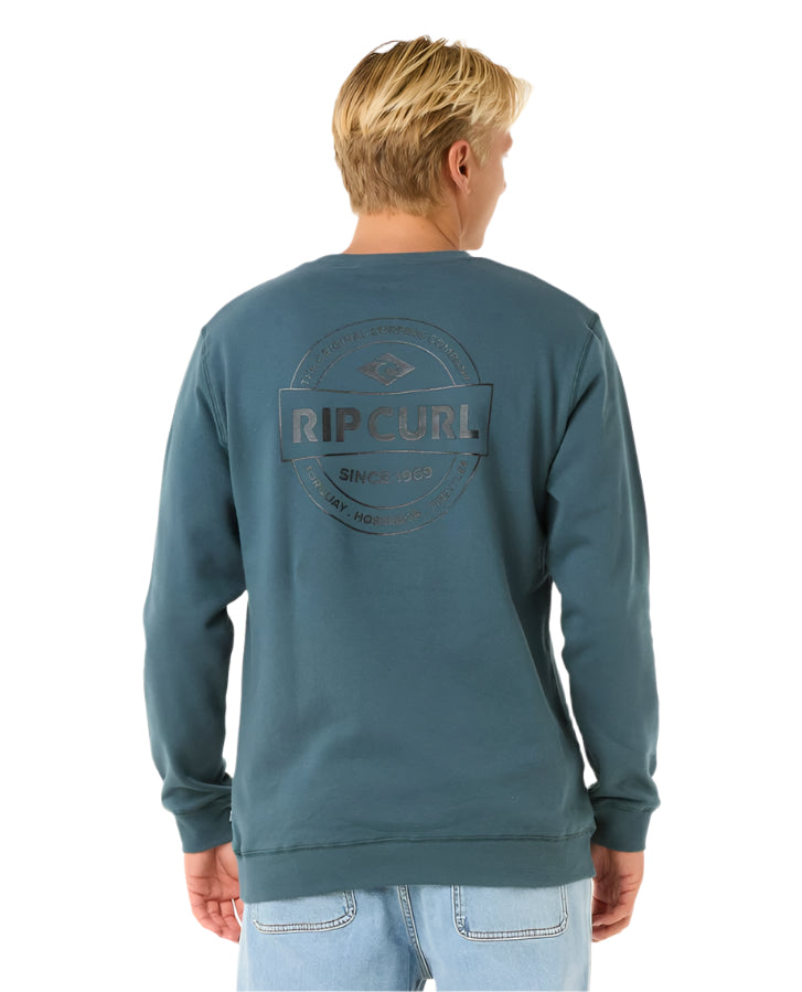 Rip Curl Stapler Crew Sweat Pine Night Blue