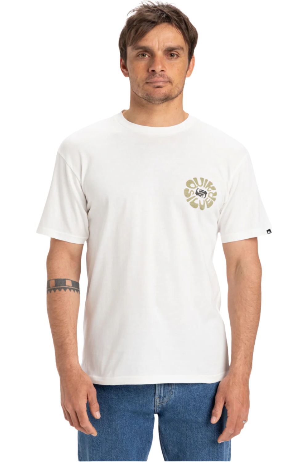 Quiksilver Evo Roads End Short Sleeve Snow White