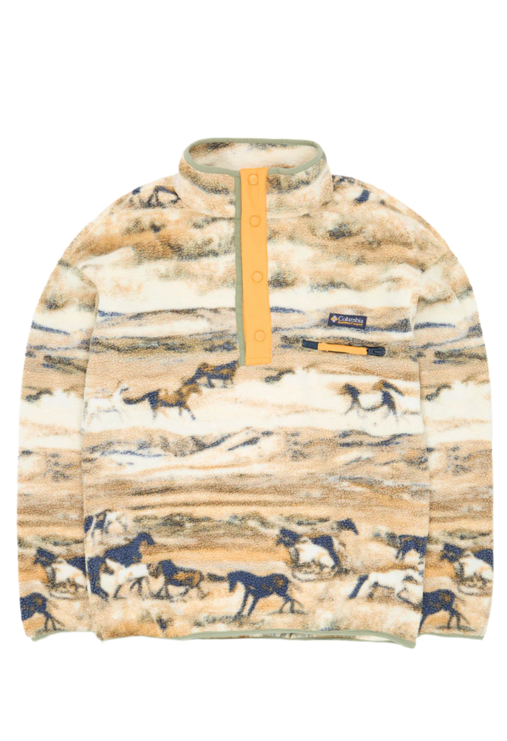 Columbia Helvetia II Printed Half Snap Fleece Lemon Wash Roaming