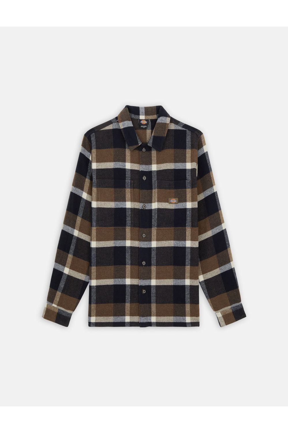 Dickies Plaid Coaling Long Sleeve Shirt Mushroom