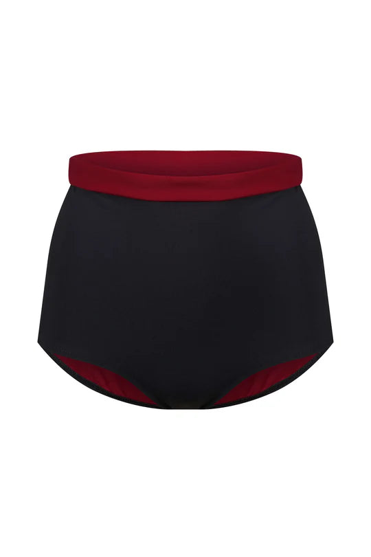 Davy J The Jones High Waist Bikini Briefs Red