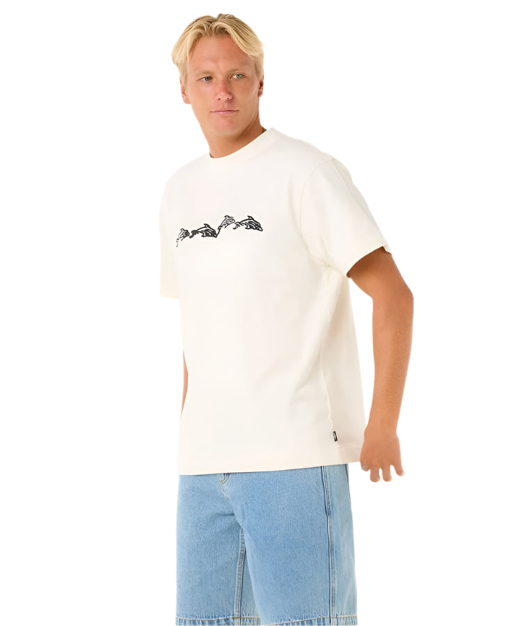 Rip Curl Raw Energy Dolphin T-Shirt Bone