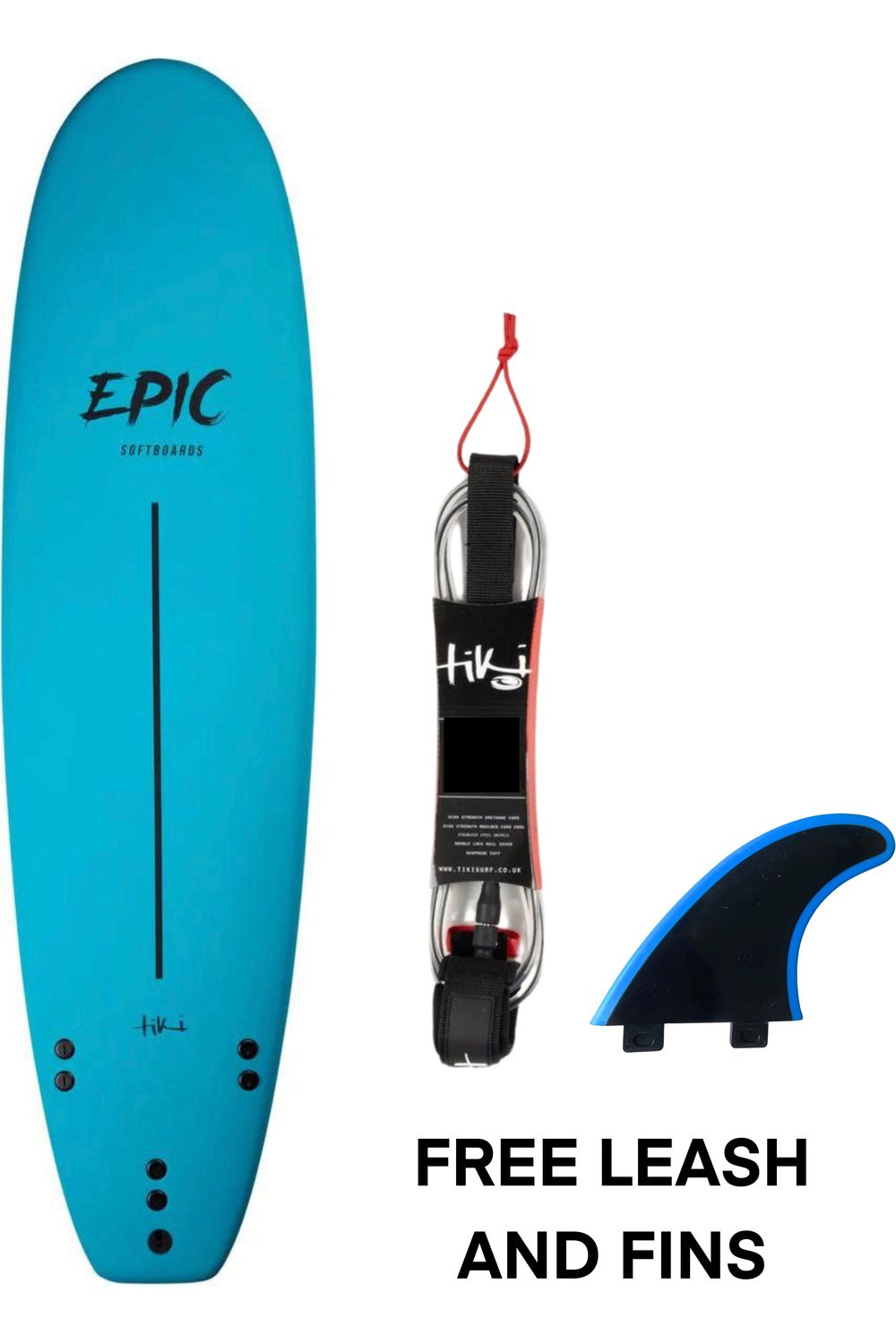 Tiki Epic 7'0 Softboard Bundle Deal In Blue