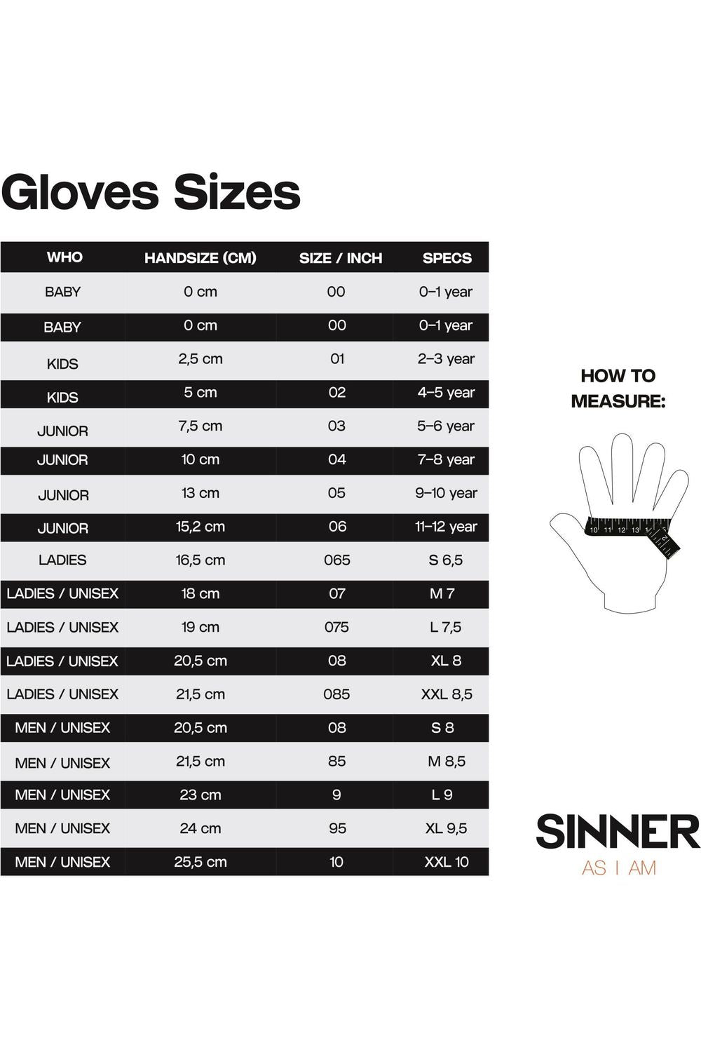 Sinner Everest Snow Glove Black