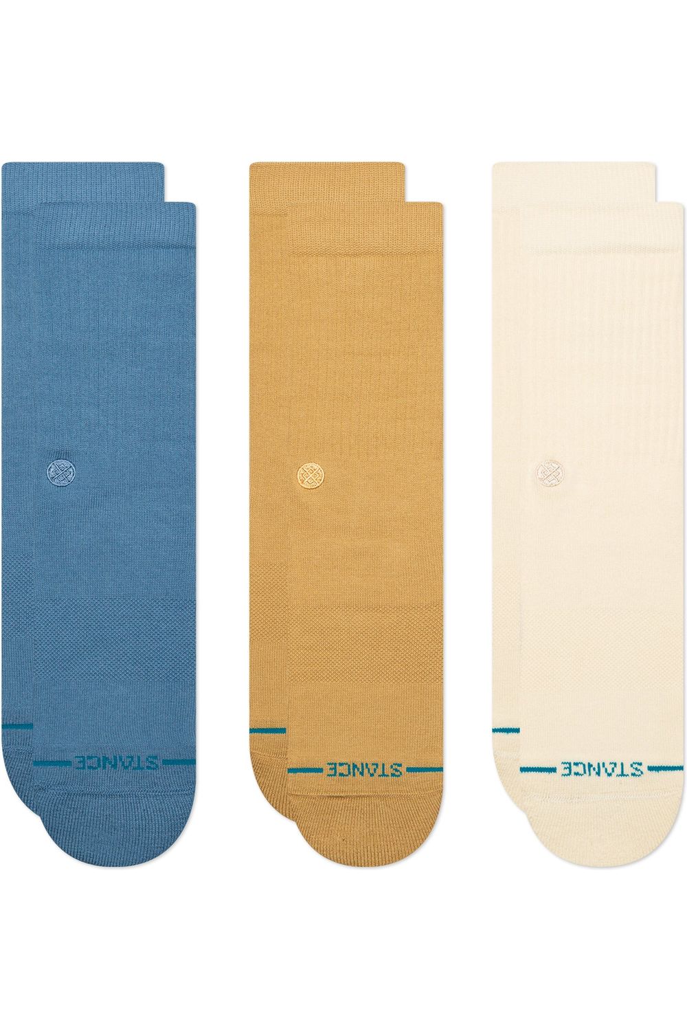 Stance Icon 3 Pack Sock Cream