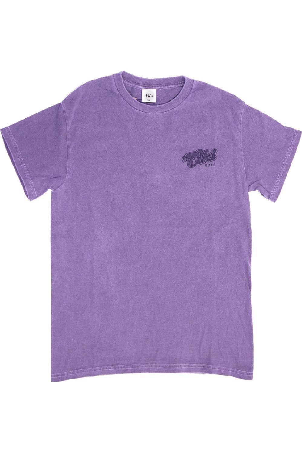 Tiki Palm Stitch T-Shirt Lilac Wash