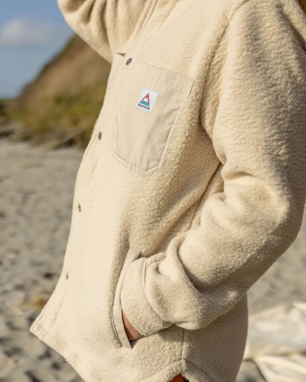 Passenger Rappel Recycled Sherpa Oversized Shirt Oatmeal